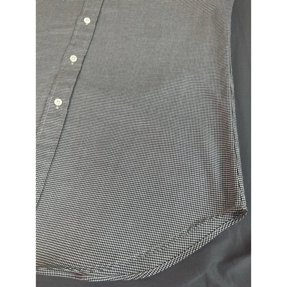 Polo Ralph Lauren Curham Classic Fit Men's Small Black‎ White Houndstooth L/S